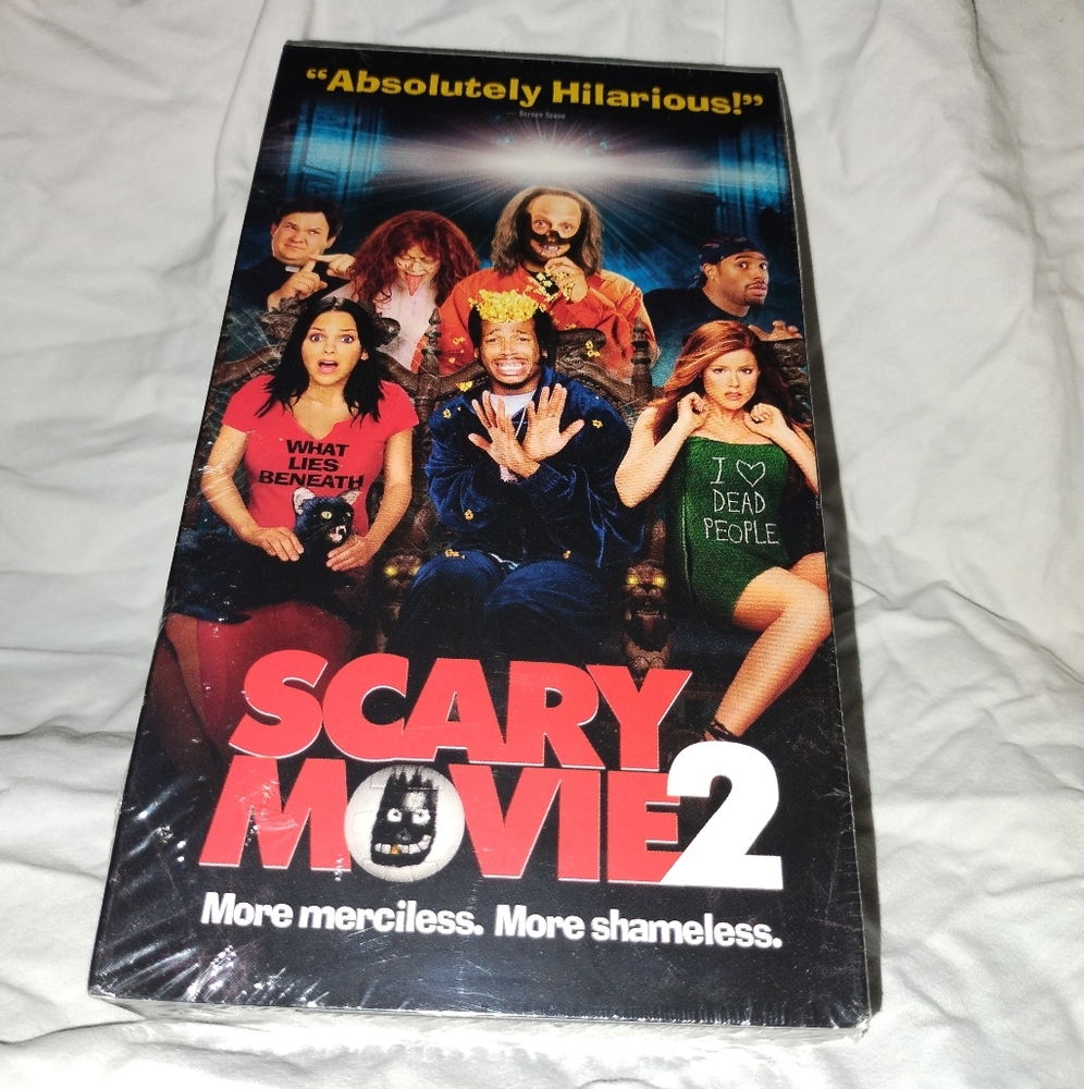 New Old Stock Scary Movie 2 VHS Cassette Tape Halloween Horror Sealed